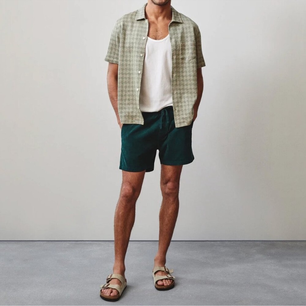 Todd Snyder Dark Green Corduroy Shorts